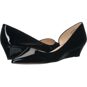 NINE WEST Women's EVADNE Patent Wedges, NIB, 5